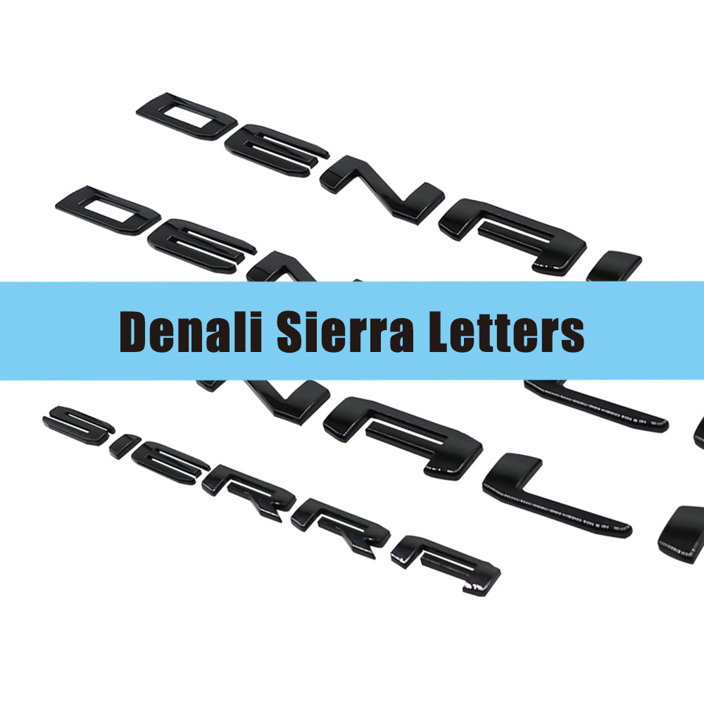 4Pcs Door Rear Fits Denali Yukon Emblems Letters 2021-2025 For Yukon Yukon XL