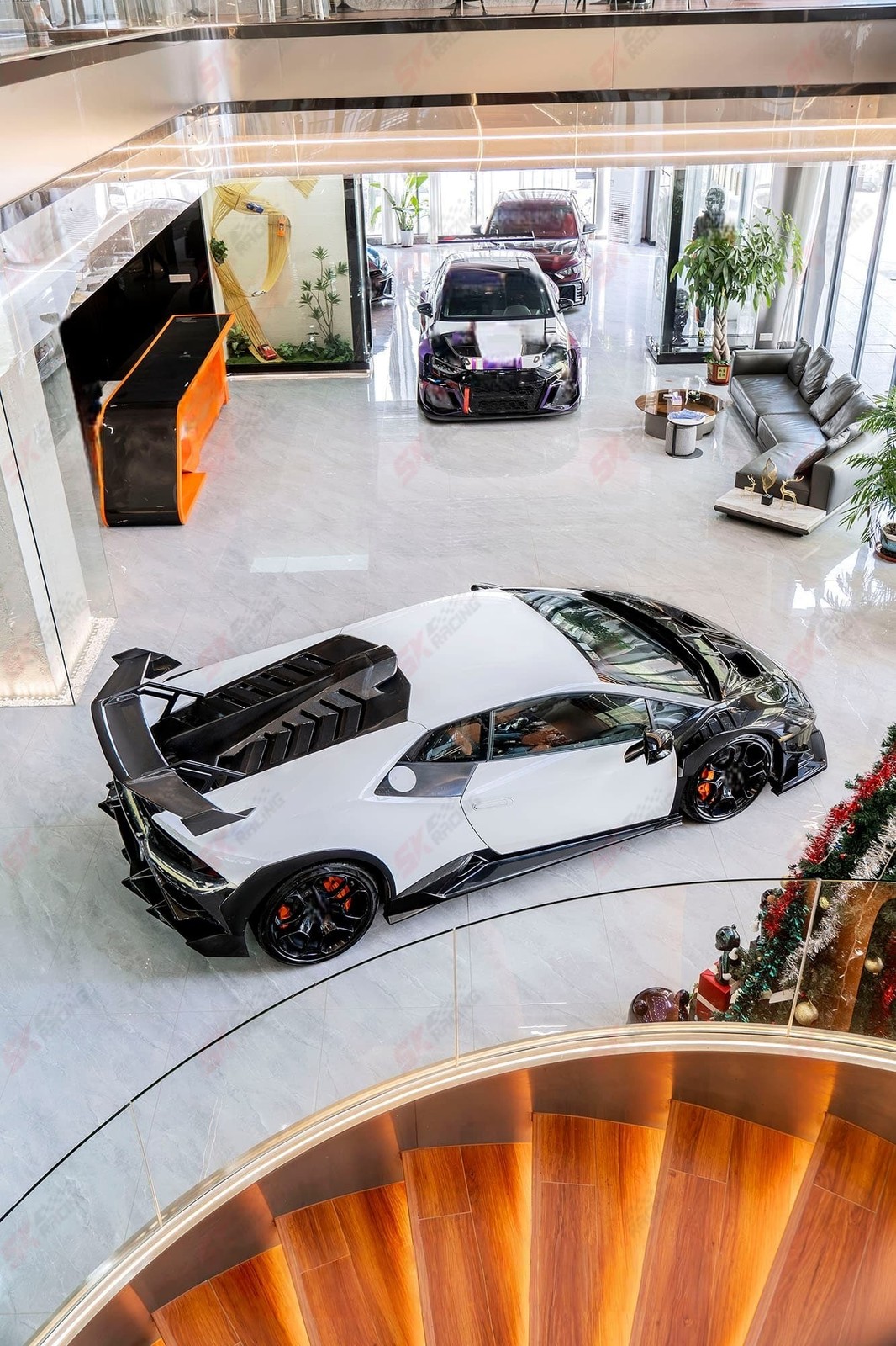 For Lamborghini Huracan LP580 LP610 Dry Carbon Fiber Side Skirts Extension Panel