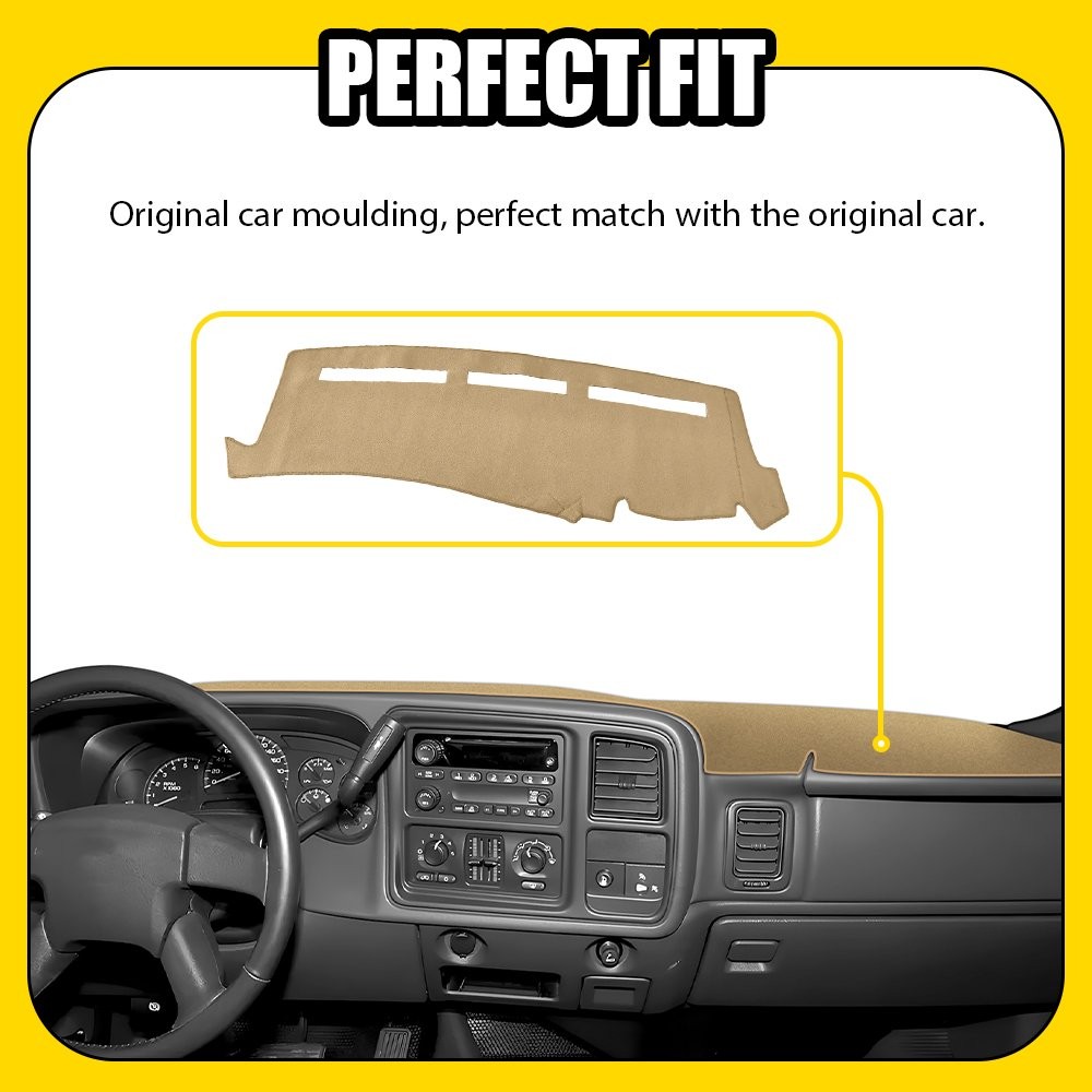 For 1999-2006 GMC Sierra 1500 2500 3500 Dashmat Dash Mat Dashboard Cover Gray