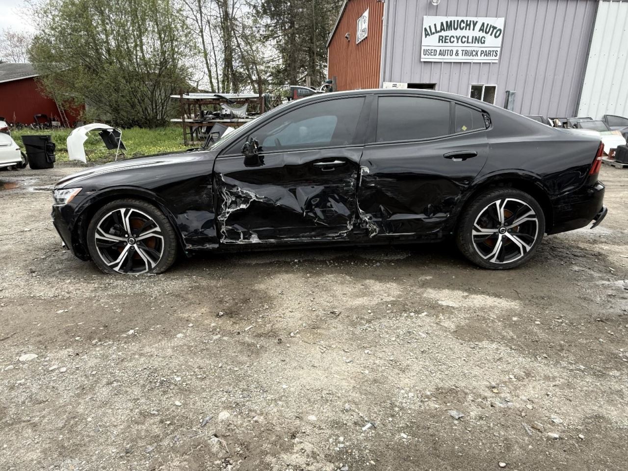 2019-2023 Volvo S60 Right Passenger Side Rocker With Post Black