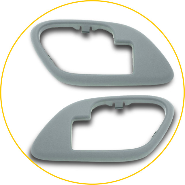 Gray Interior Door Handle Trim Bezel 2PCS For 1995-00 Chevrolet Tahoe GMC Yukon