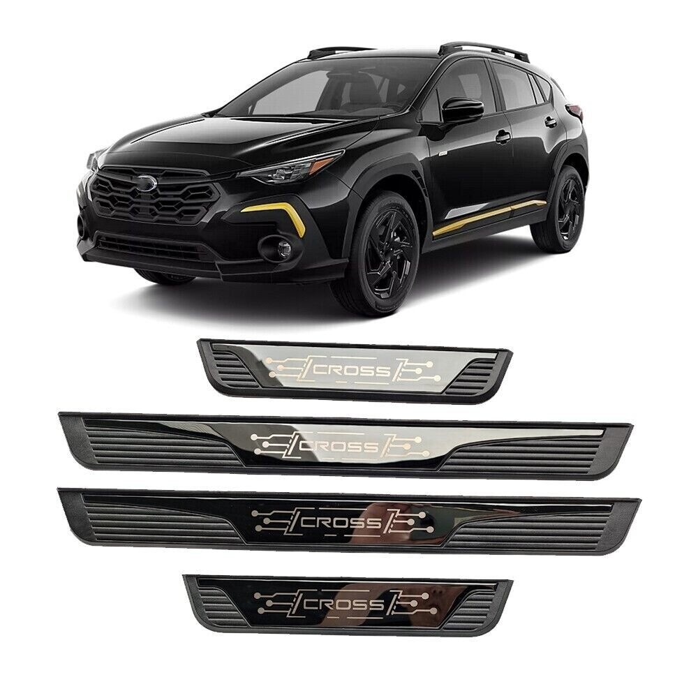 For Subaru Crosstrek Accessories Protector Door Sill Cover Scuff Plate 2016-2024
