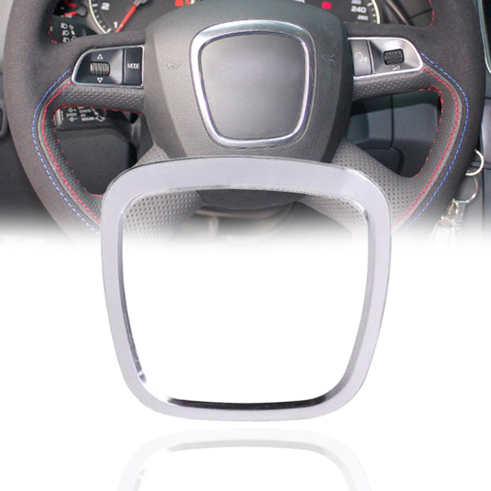 Aluminium Alloy Auto Steering Wheel Sticker Deco For Audi A3/A4/A5/A6L/A8/Q5/Q7