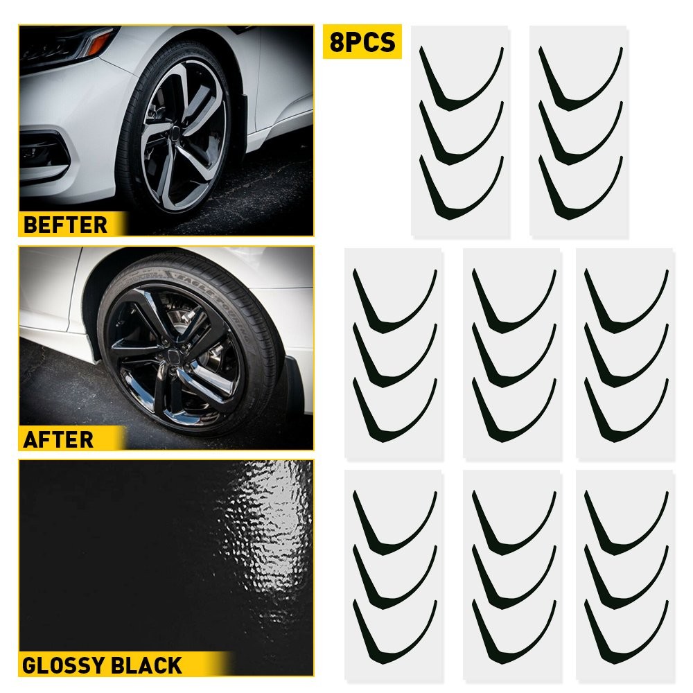 8X Wheel Chrome Vinyl Sticker Delete 18-22 For Honda 19″ Accord Sport Wheel Rim
