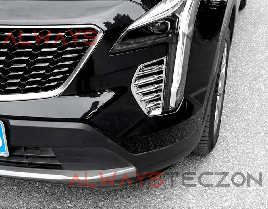 Front Bumper Fog Light Cover Trim Exterior Protectors For Cadillac XT4 2019-2023