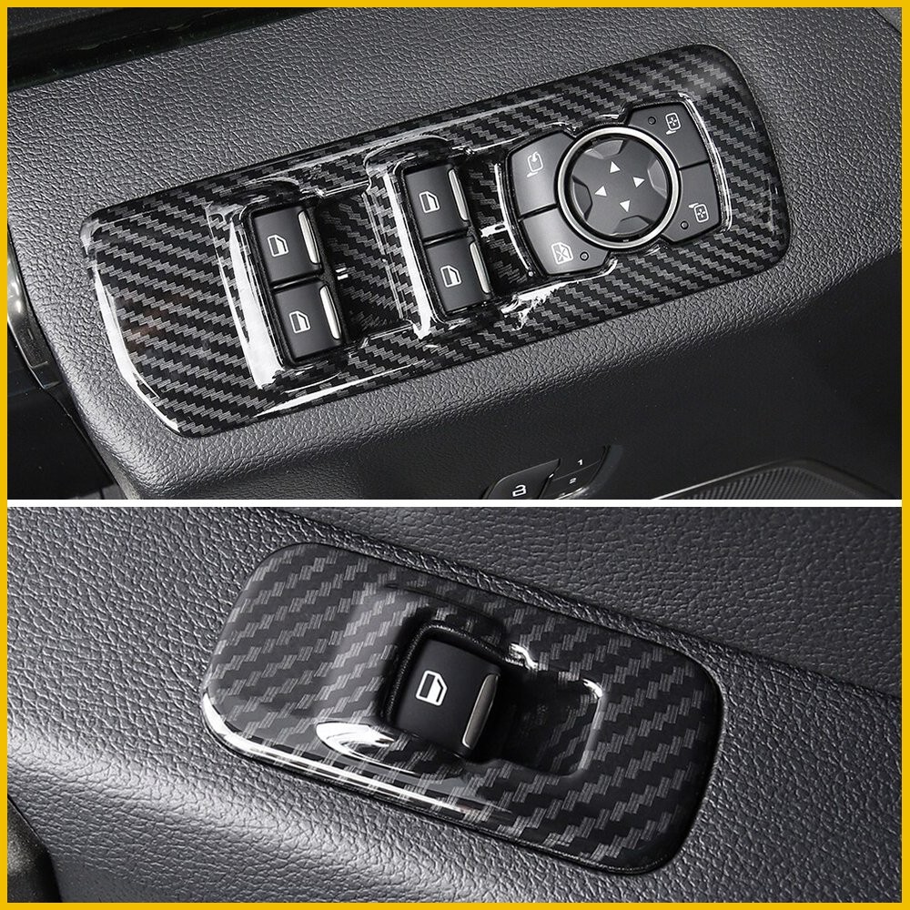 ABS Window lift switch panel Carbon Fiber Cover trim For 2015-2019 Ford F150 NEW