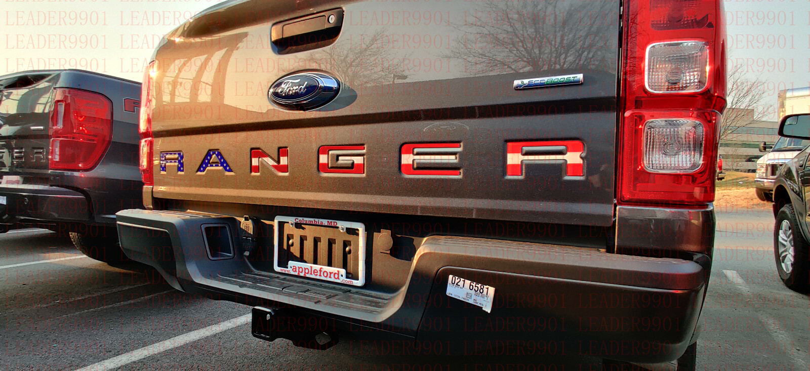 US Flag Tailgate Letters ABS Plastic Inserts for 2024-2026 Ford Ranger 0.1IN