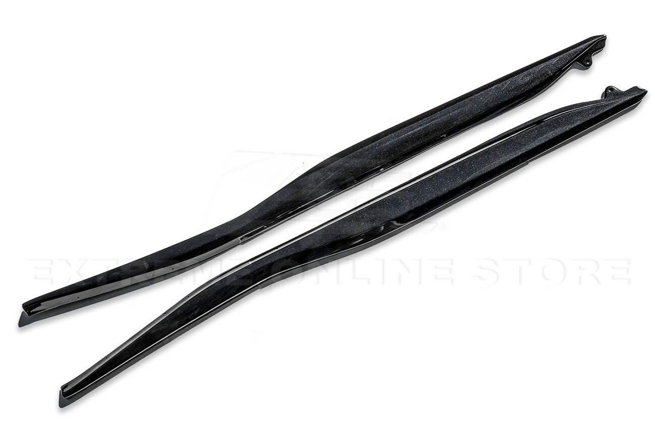 For 14-19 Corvette C7 Z06 Style CARBON Flash METALLIC Side Skirts Rocker Panels