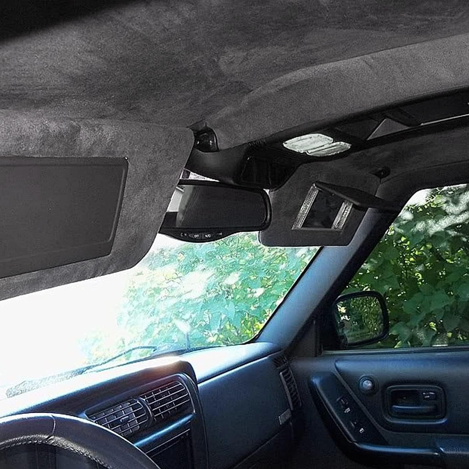 Headliner Foam Back Fabric For Honda Civic 2006‑2011 Sedan Sunroof 98″x60″ Grey