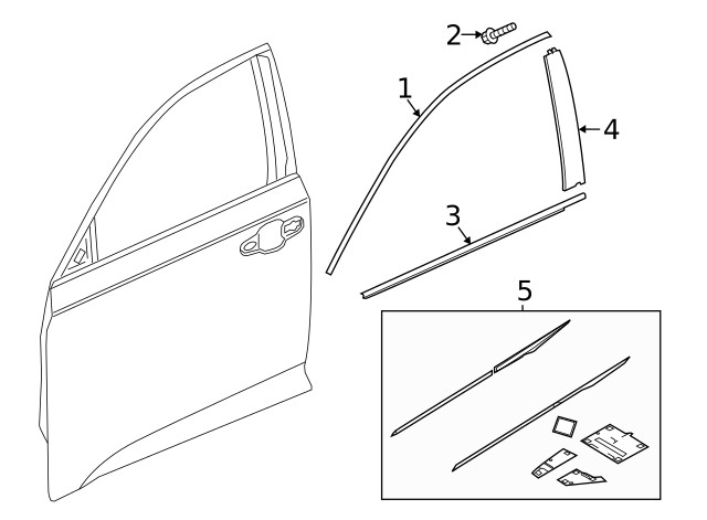 Genuine Honda Body B-Pillar Molding Screw 90142-S04-000