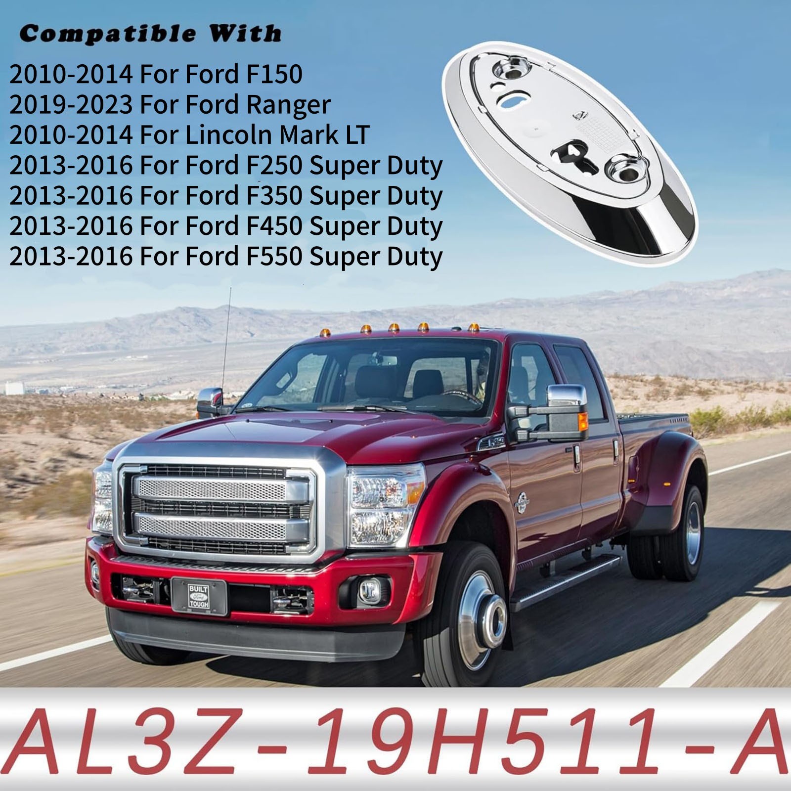 New ABS Tailgate Backup Camera Housing For 2019-2023 Ford Ranger Pickup Truck