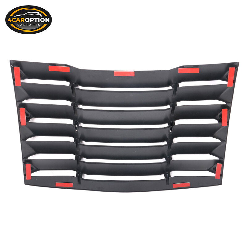 Fit 11-23 Dodge Charger Rear Window Louver Cover IKON Style Gloss Black ABS 2PCS