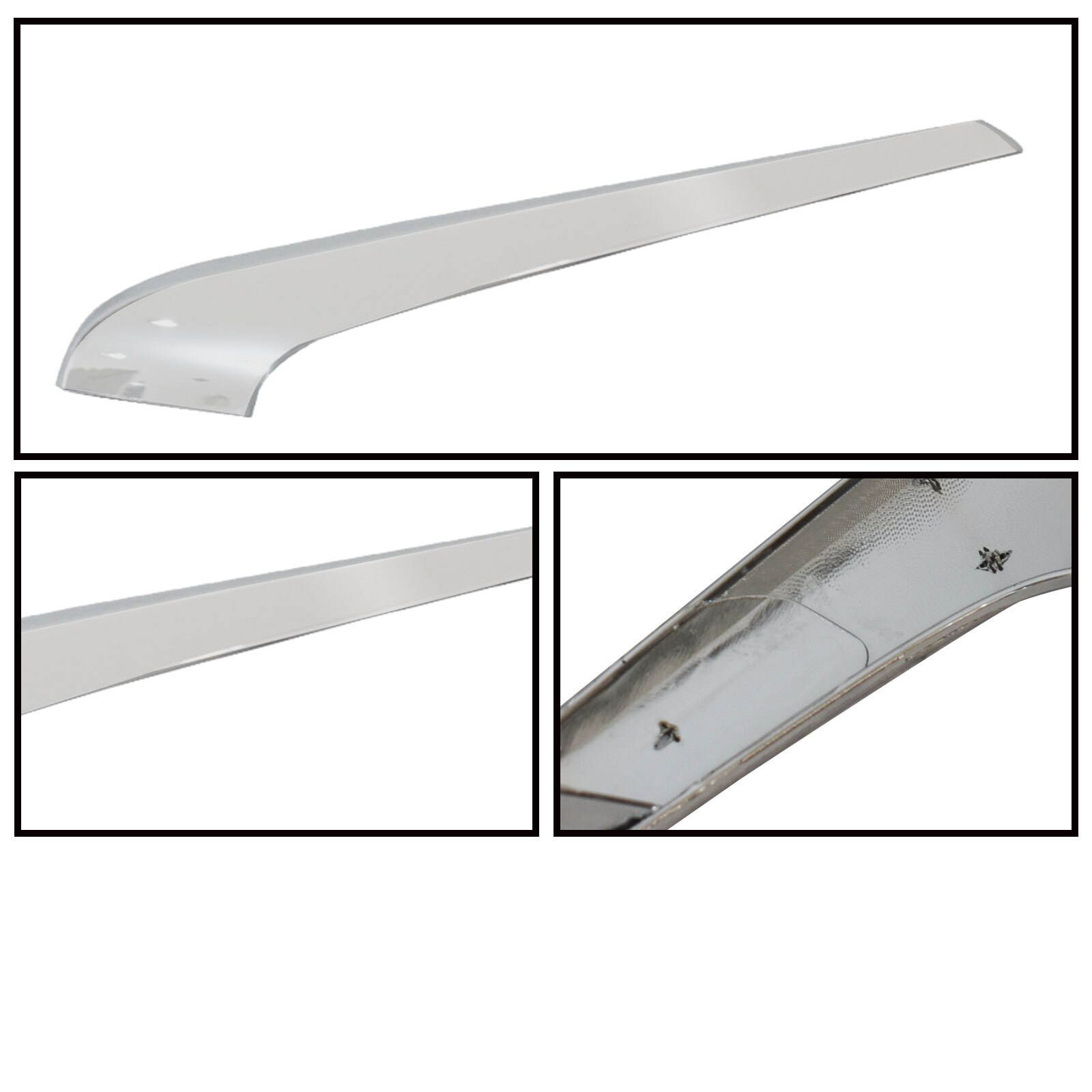 Front Grill Upper Trims Molding L+R 2Pcs Chrome For 2021-2024 Mitsubishi Mirage