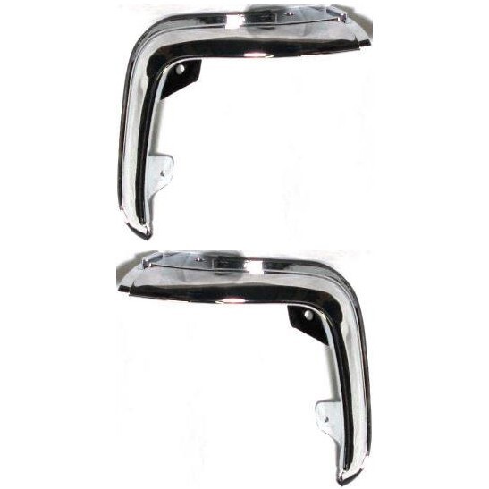 Grille Extension For 93-94 Ford Ranger Set of 2 Left & Right Side Chrome Plastic