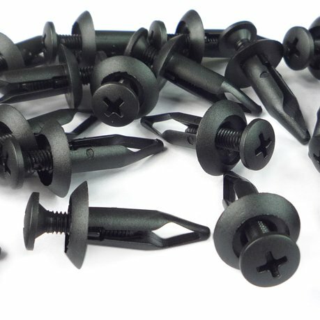 100 x Plastic Push Type Rivet Retainer Fastener Bumper Pin Clips For Ford For GM