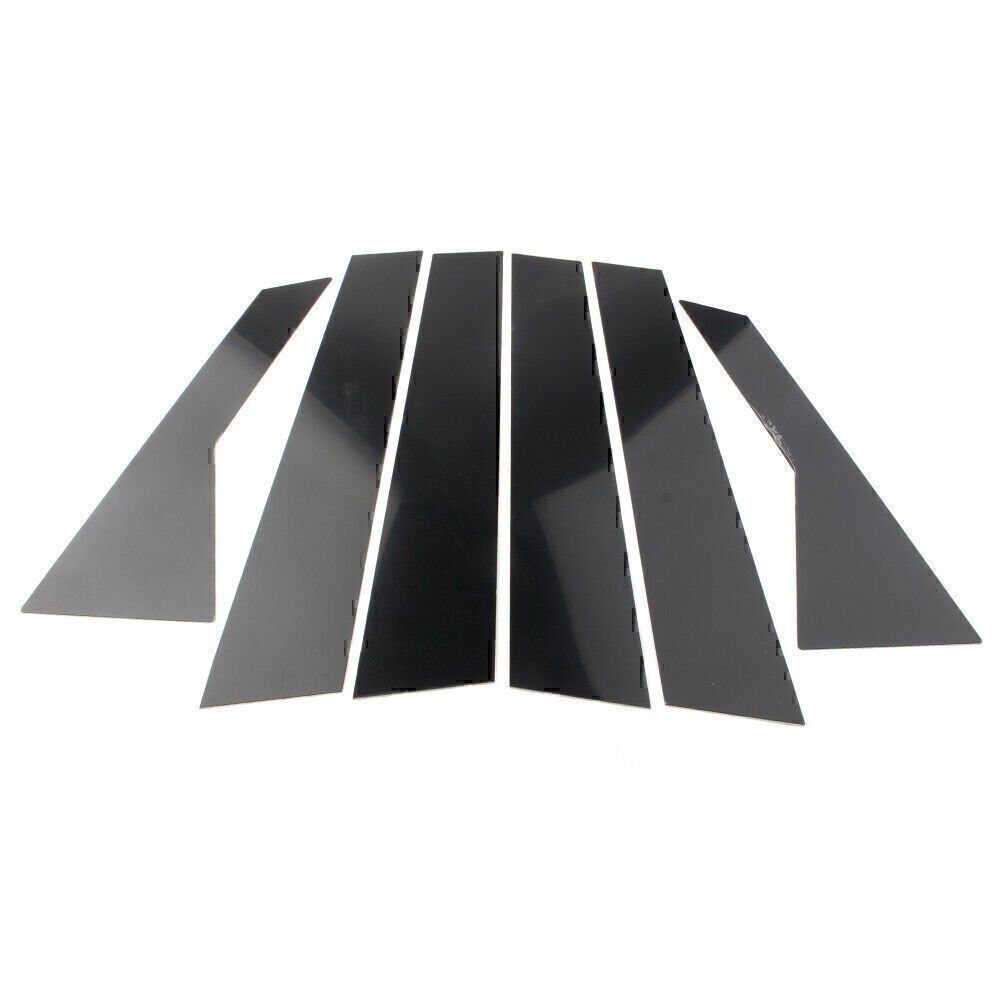 Door Trim Pillar Posts Cover Glossy Black FIT FOR VW Jetta 2019-2021 (6 Pcs/Set)