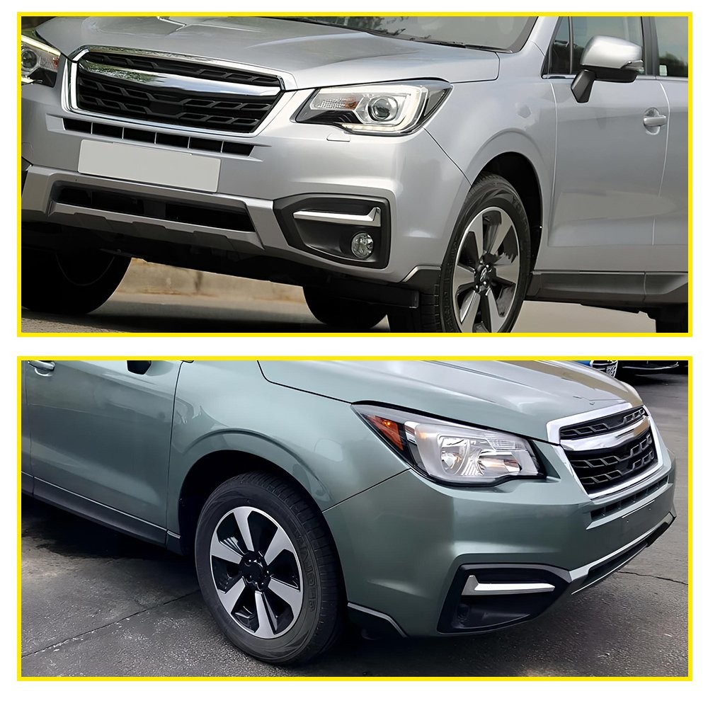 2-20X Chrome Bumper Fog Light Molding Trim Left+Right For Subaru Forester 17-18