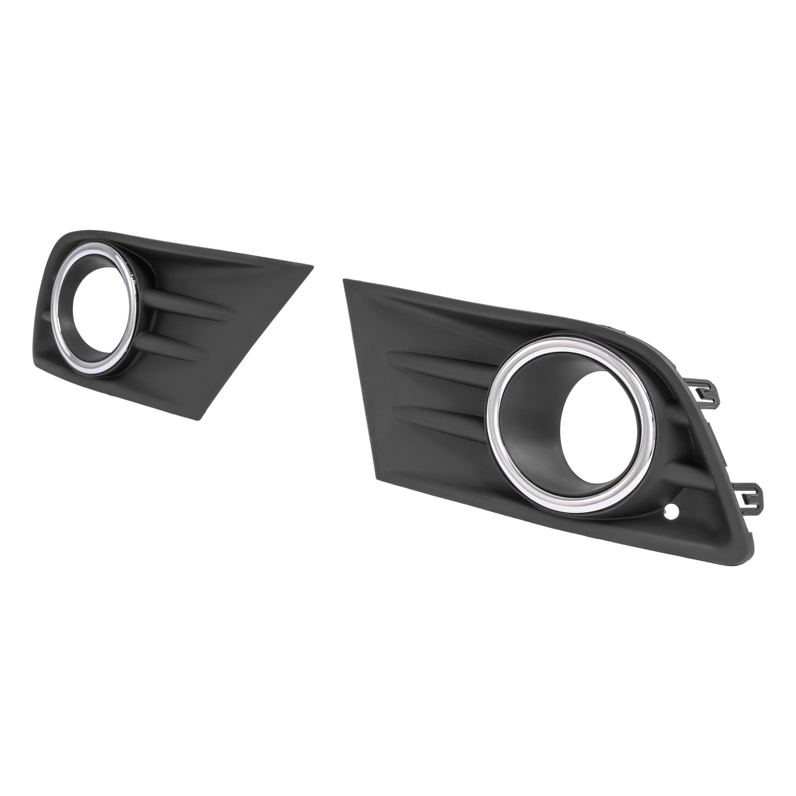 Left Right Fog Light Cover Bezel w/Chrome Ring Trim For Honda Pilot 2012-2015