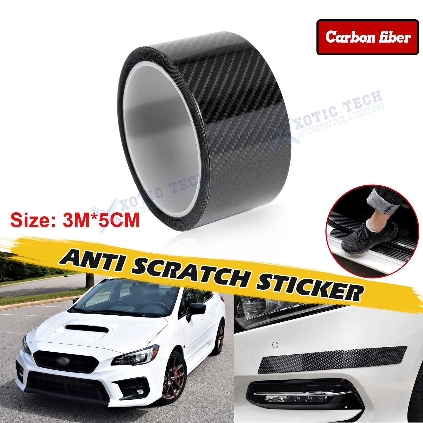 Door Side Sikrt Bumper Hood Body Protect PVC Decal Sticker For Subaru WRX STI
