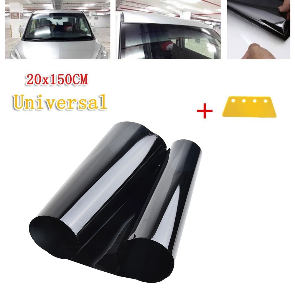 Car Sun Visor Strip Tint Film Front Windshield Anti-UV Shade Decal 20x150cm 5％VL