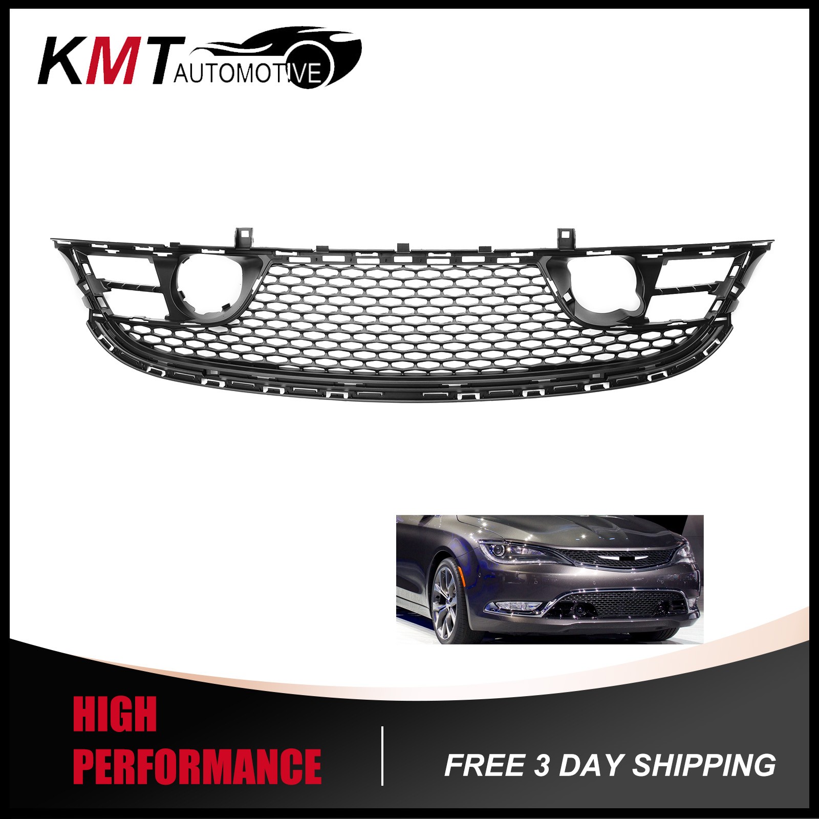 Fits 2015 2016 2017 Chrysler 200 Front Bumper Lower Grille CH1036135 68202989AC
