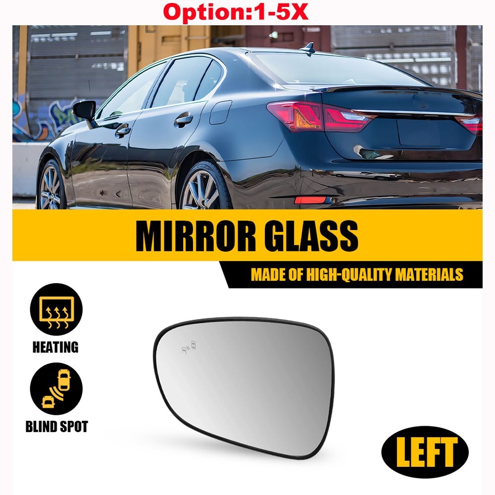Mirror Glass Driver Left Side Heated Blind Spot For Lexus ES300h ES350 2013-2018