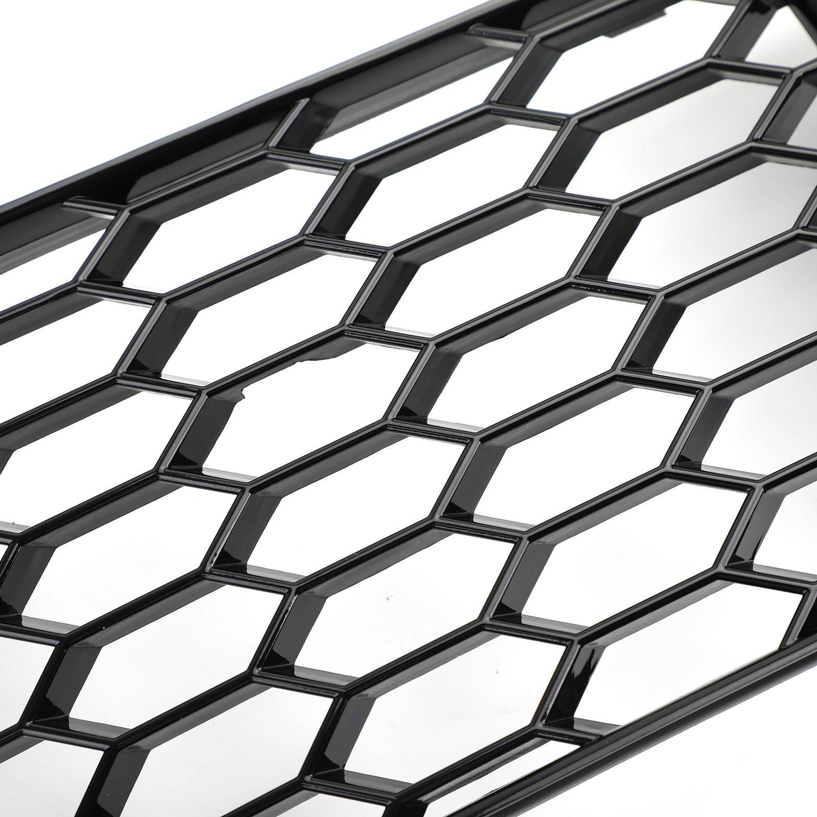 Pair Honeycomb Mesh Fog Light Open Vent Grill Intake For Audi A4 B8 2009-2012
