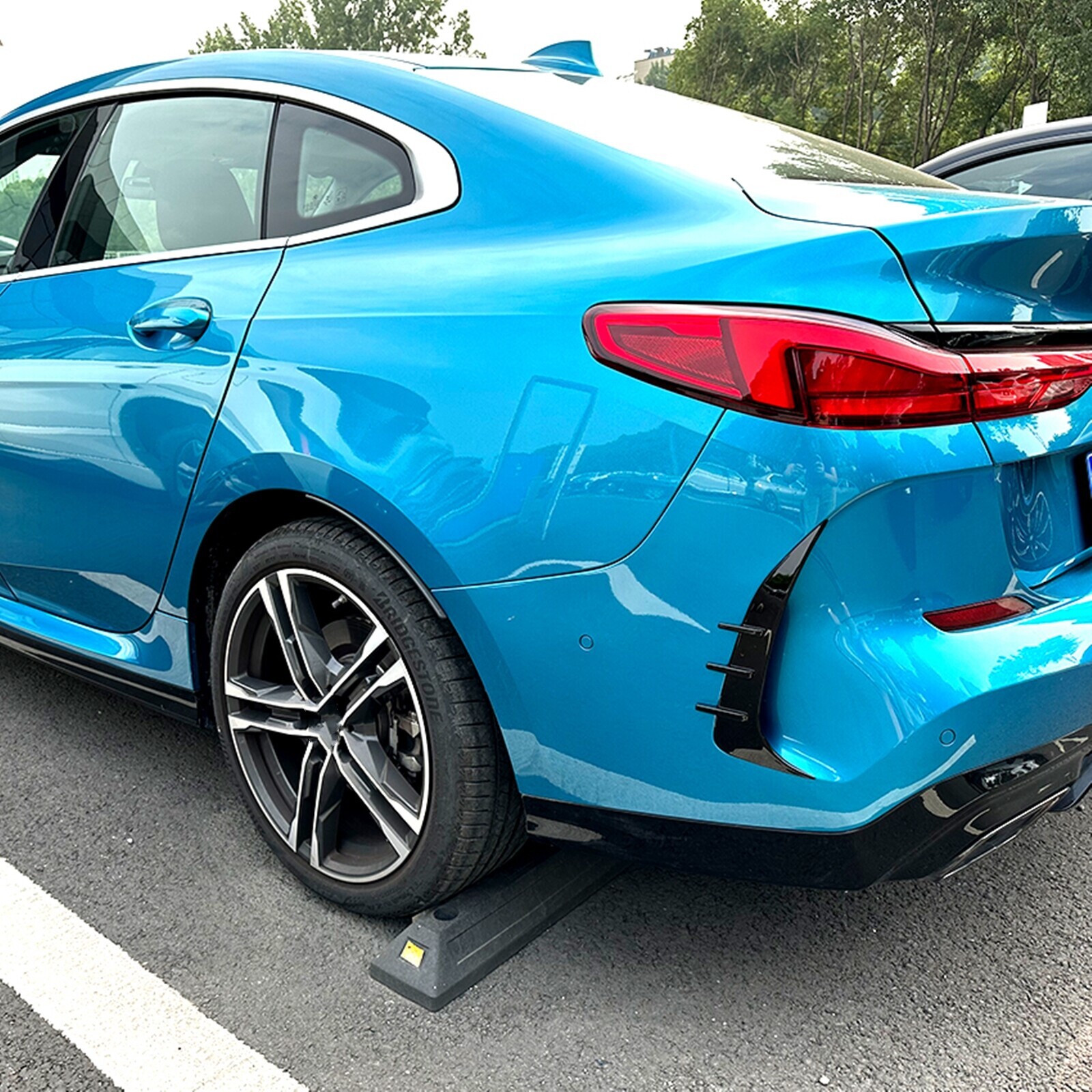 For 2020-2024 BMW 2 Gran Coupe F44 M Sport Black Rear Side Vent Spoiler