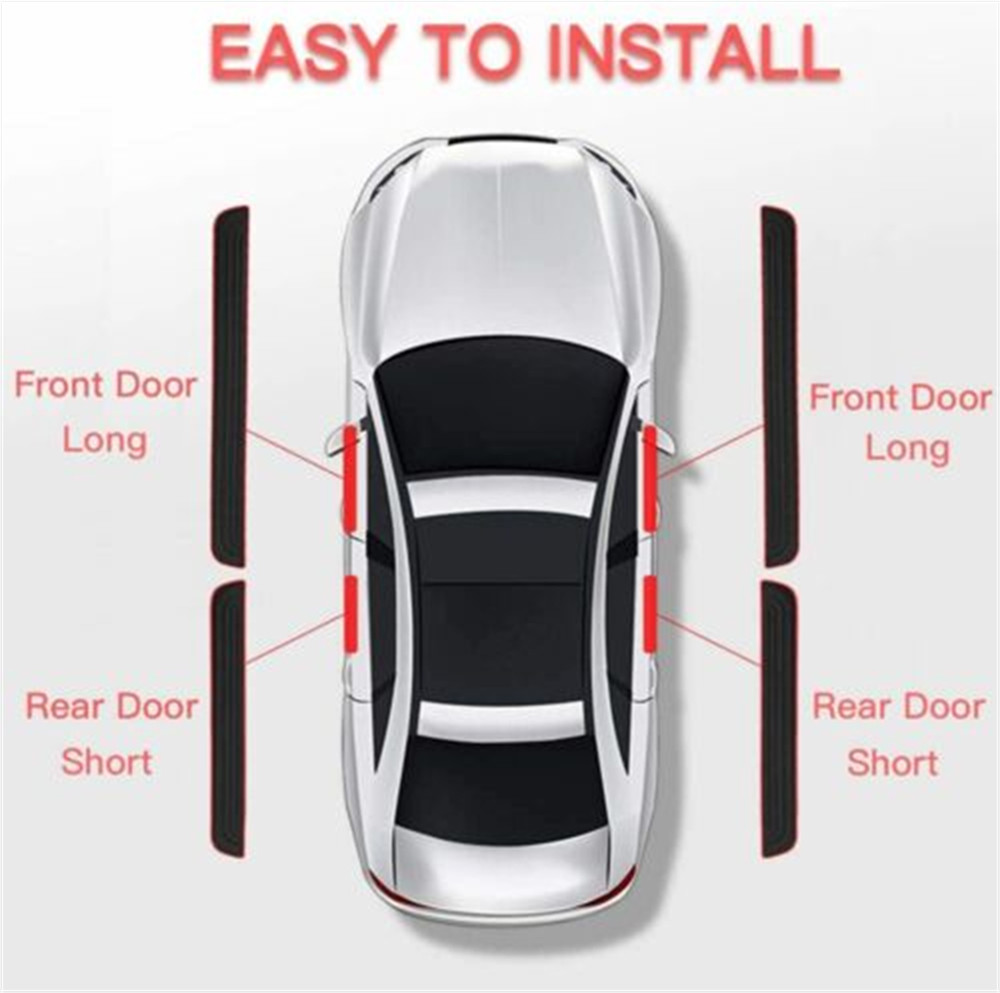 For Ford F-150 Black Steel Accessories Door Sill Protector Trim Scuff Plate X4