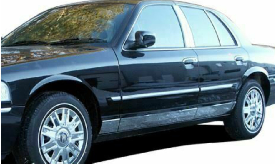 Stainless Steel Rocker Panel Fits Ford 1998-2011 Mercury Grand Marquis LS 5″ 8pc