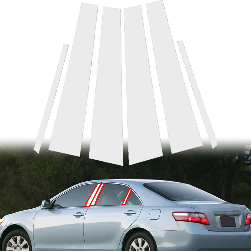 Chrome Silvery Window Pillar Posts Door Trim Kit For Toyota Camry 2007-2011