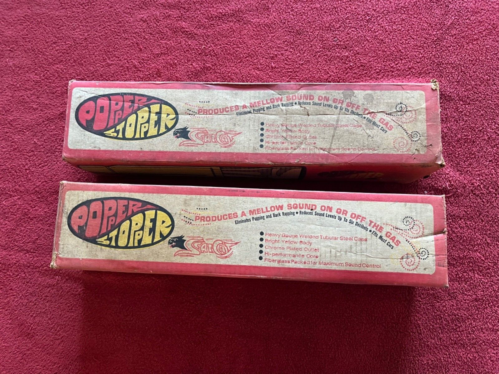 NOS 1969 1970 Vintage SCAT CAT Competition Mufflers PS-20 BIG MOUTH