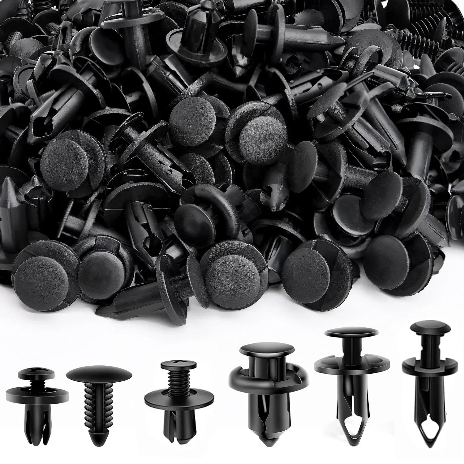 190 PCS Bumper Clips Fender Trim Car Body Push Pin Rivet Fastener Retainer