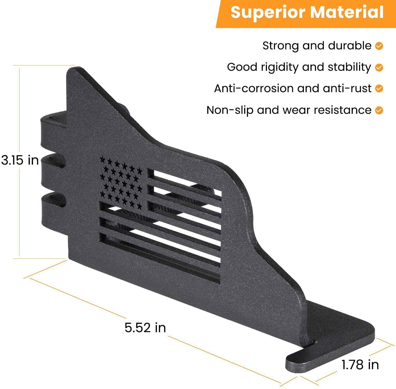 Front Door Metal Rest Pedals Foot Pegs For 2007-2022 Jeep Wrangler JK JKU JL JLU