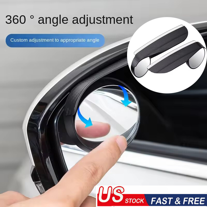 Universal Car Rearview Rain Eyebrow Blind Spot Mirror Small Round Mirror 360 De