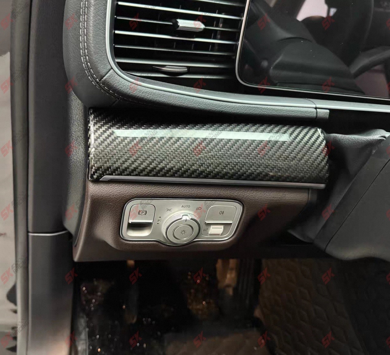For Benz S-Class GLS450 580 GLS63 AMG 20-26 Dry Carbon Fiber Car Inner Trim Kits