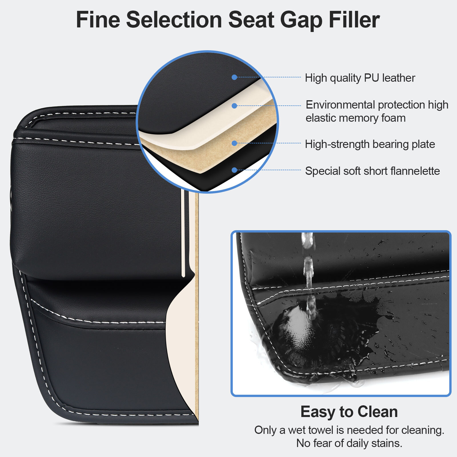 Auto Accessories Crevice Gap Filler Storage Box Car Seat Side Pocket Organizer