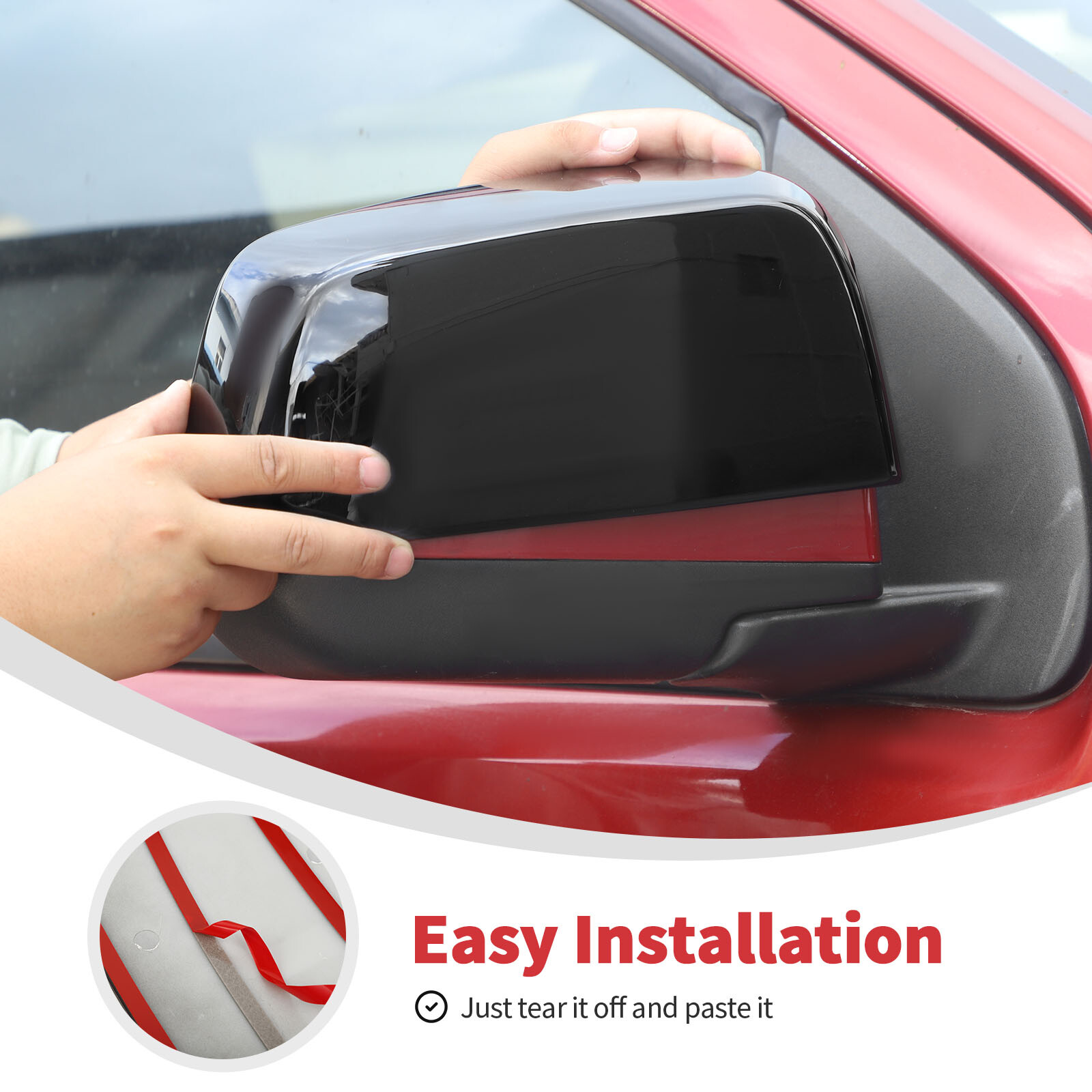 For 2015+ Chevy Colorado/CANYON Top Mirror + Door Handle + Tailgate Covers Black