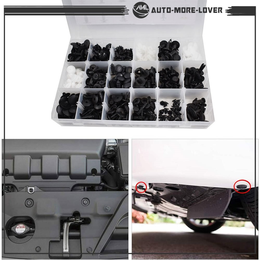 Car Retainer Fasteners Clips 415Pcs Auto Clips Pin Push Trim Rivet Bumper Kit