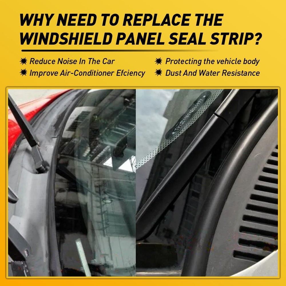 Rubber Seal Strip Trim For Car Front Windshield Plastic Panel HOOD 1.8M 0.70″ P