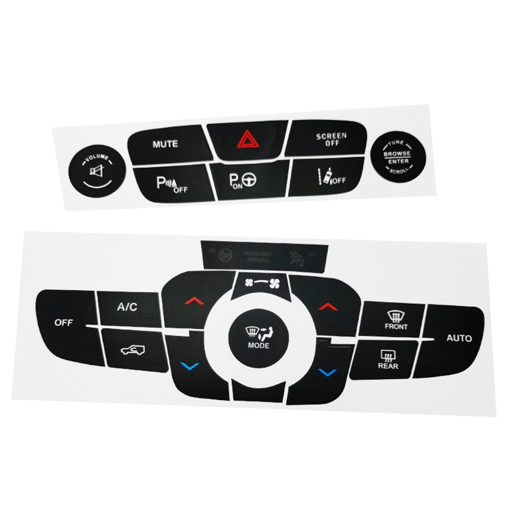 For Jeep Compass 2017-2021 Air Conditioning Button Repair Sticker Black