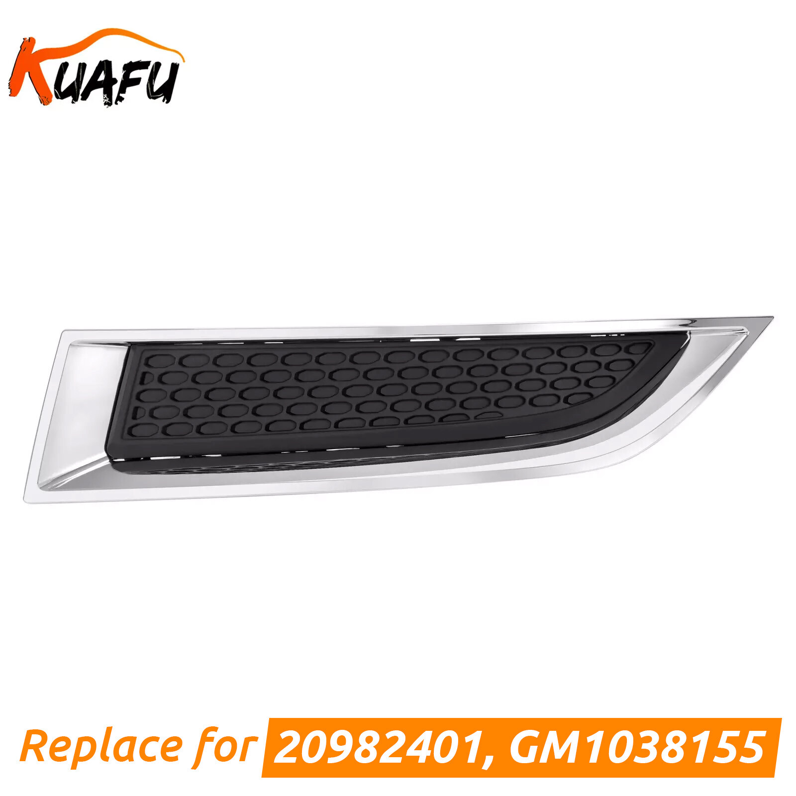 KUAFU Front Left Driver Side Bumper Grille Cover For GMC Acadia 2013-15 16 2017