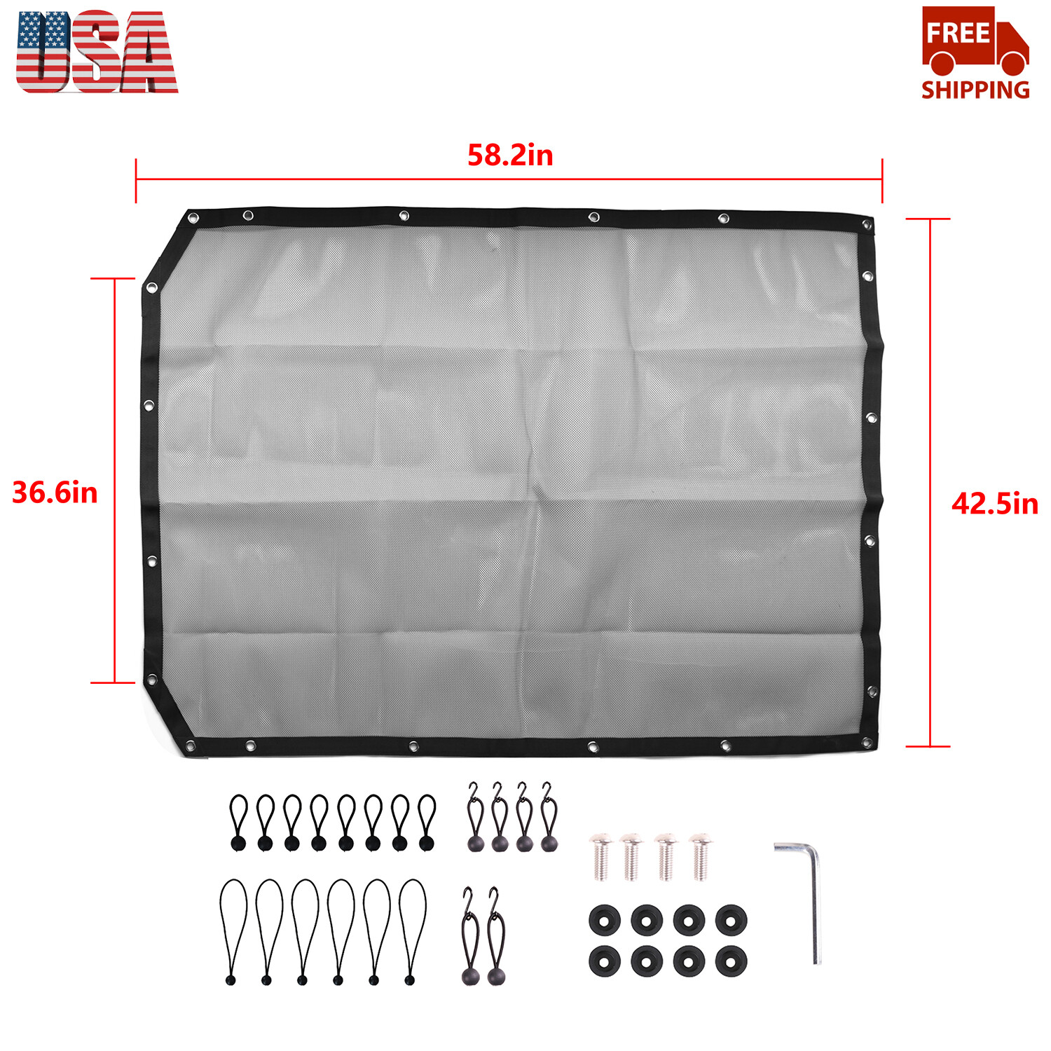 Sunshade Mesh Bikini Top Cover UV Blocker Protection Fit Ford Bronco 2021+ 4Door
