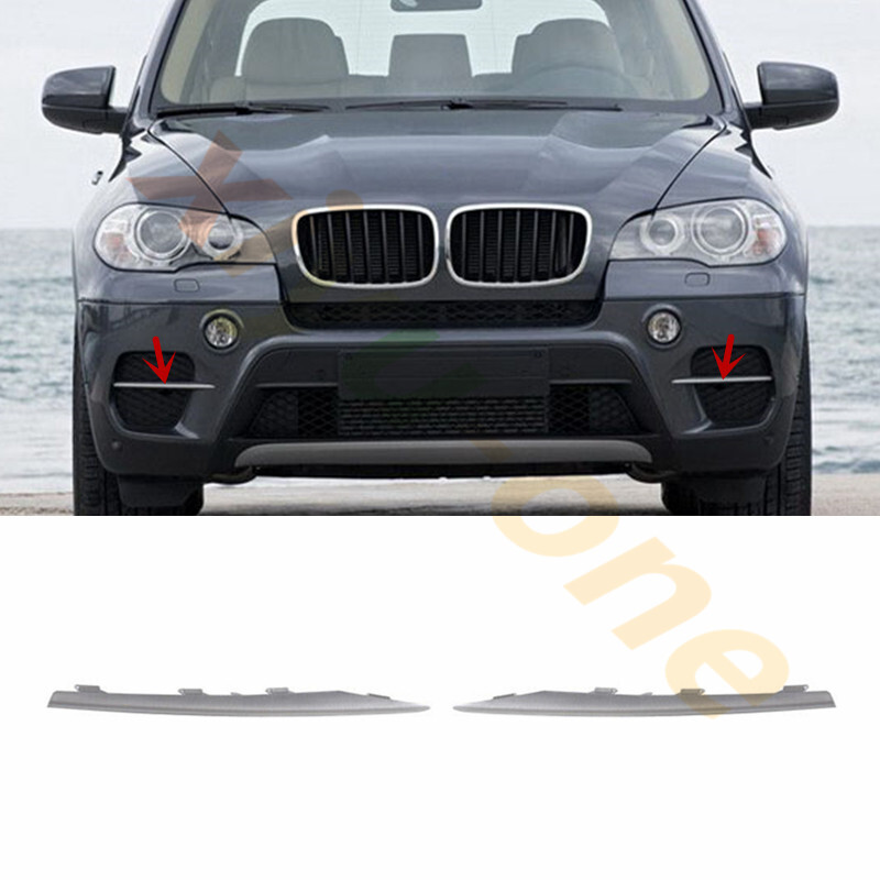 Left Right Front Bumper Outer Grille Trim Molding Strip For BMW E70 X5 2011-13✨