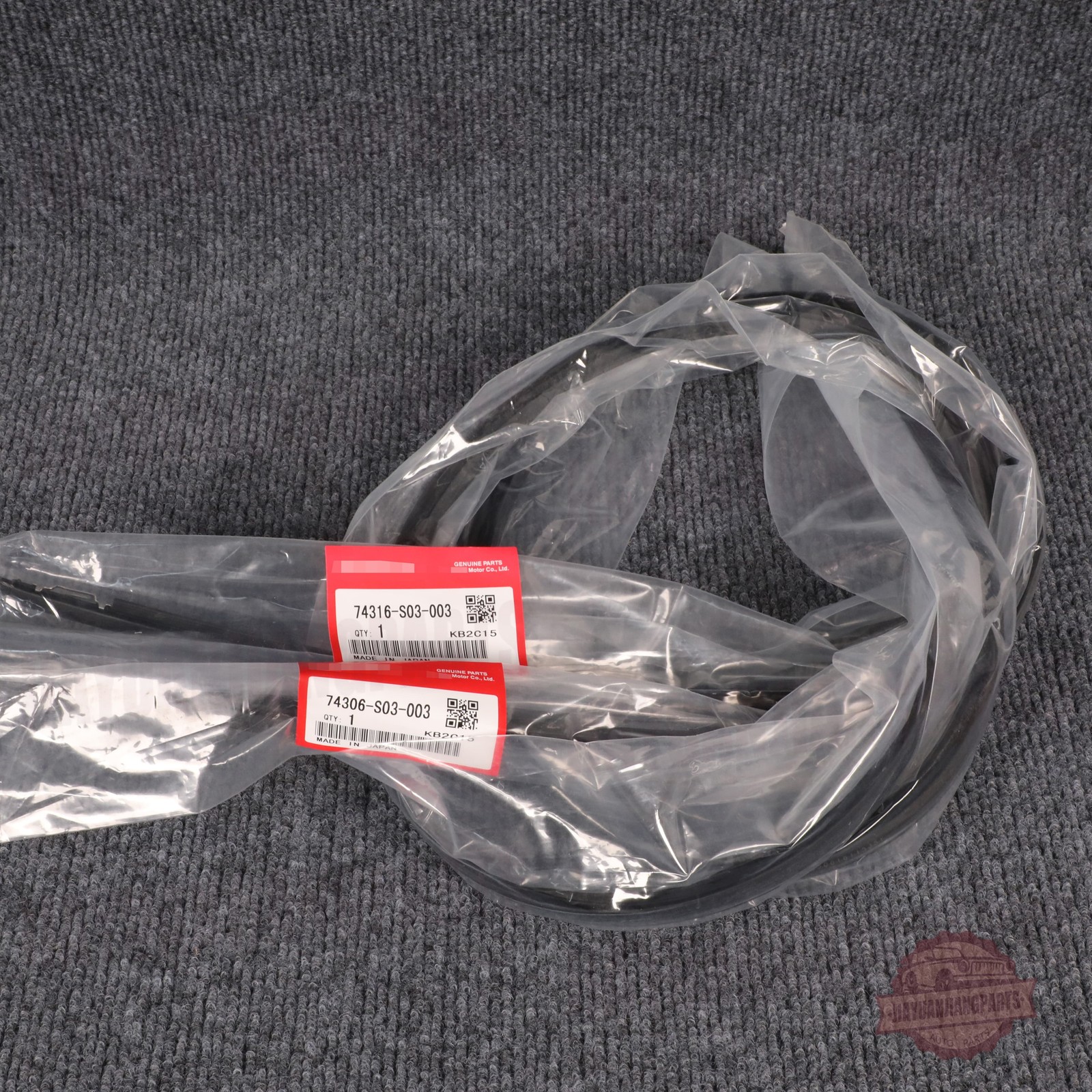 Left & Right Roof Drip Molding Weatherstrip Kit For 1996-2000 Honda Civic US