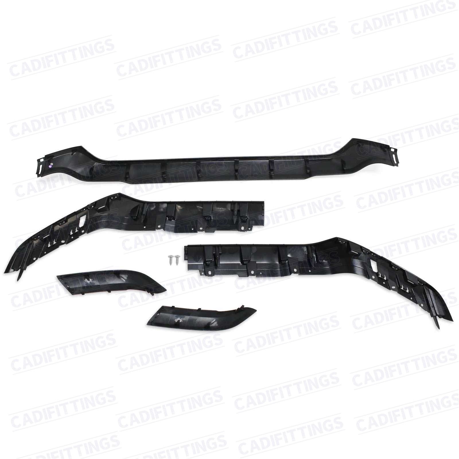 Front Bumper Upper Lower Grille Molding Trim For 2019-2024 RAM 2500 3500 Black