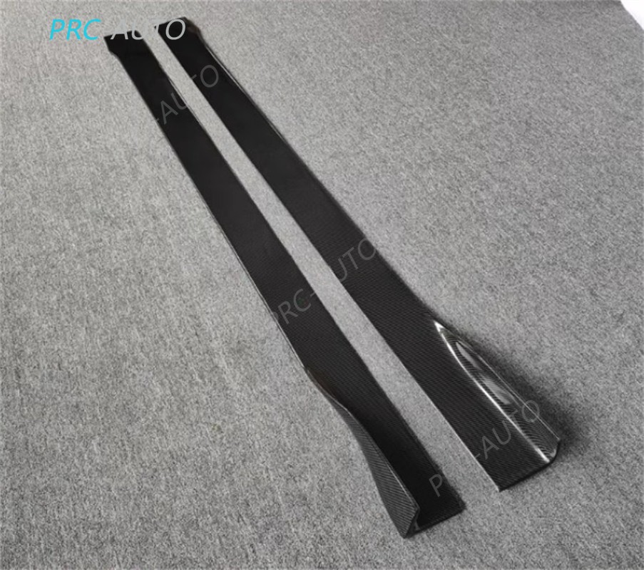 Real Carbon Fiber Sideskirts Spoiler Trim For 2014-2016 Porsche Panamera 970.2