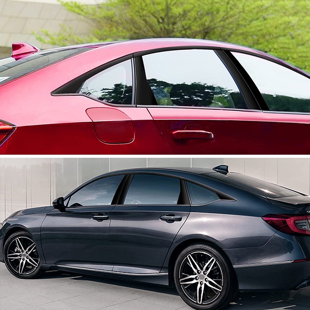 6-60X For Honda Civic 2012-2015 Glossy Black Window Pillar Posts Decoration Trim