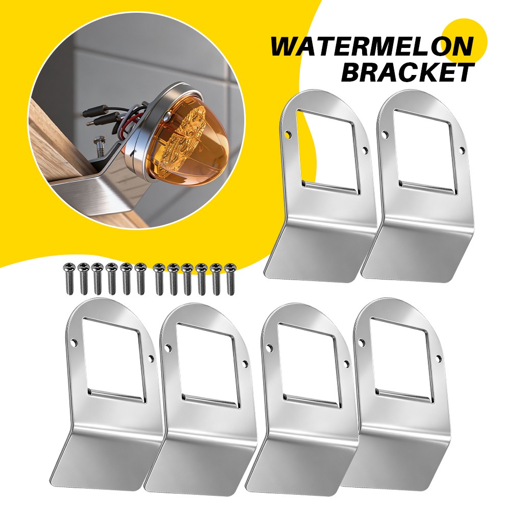 6 Set Watermelon Light Frame Bracket Angled Mount 45 Degree, NOT Included Lights