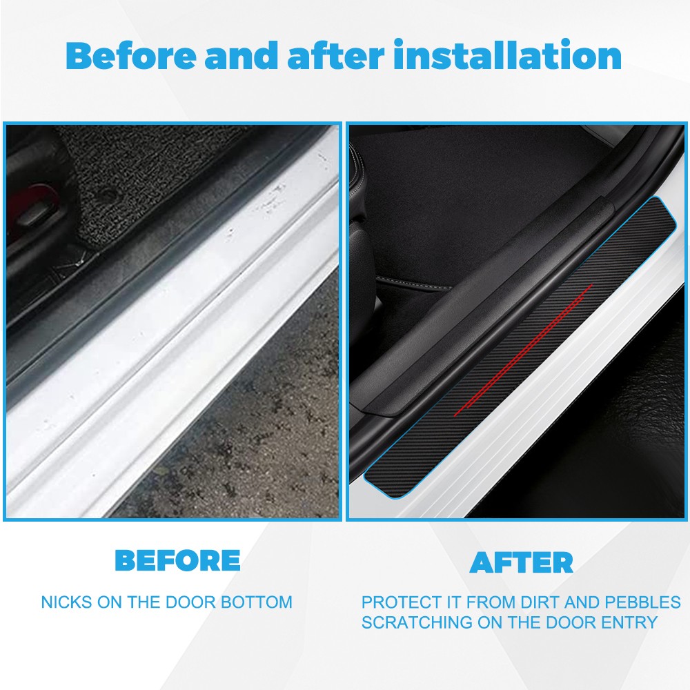 Door Sill Protector Step Entry Guard Threshold Sticker Universal For Chevy